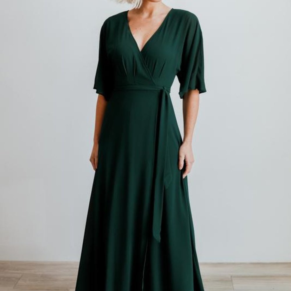 Baltic Born Style Lily Wrap Dress Hunter Green Size S